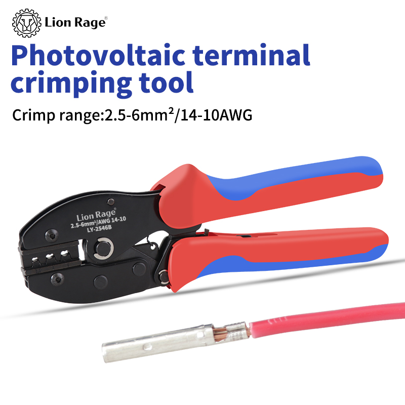 Mc4 Crimping Tool - คีมย้ำขั้วต่อ MC4 สำหรับเครื่องมือโซลาร์เซลล์ LY-2546B คีมสำหรับต่อขั้วต่อกันน้ำแผงโซลาร์เซลล์ 2.5/4/6mm²