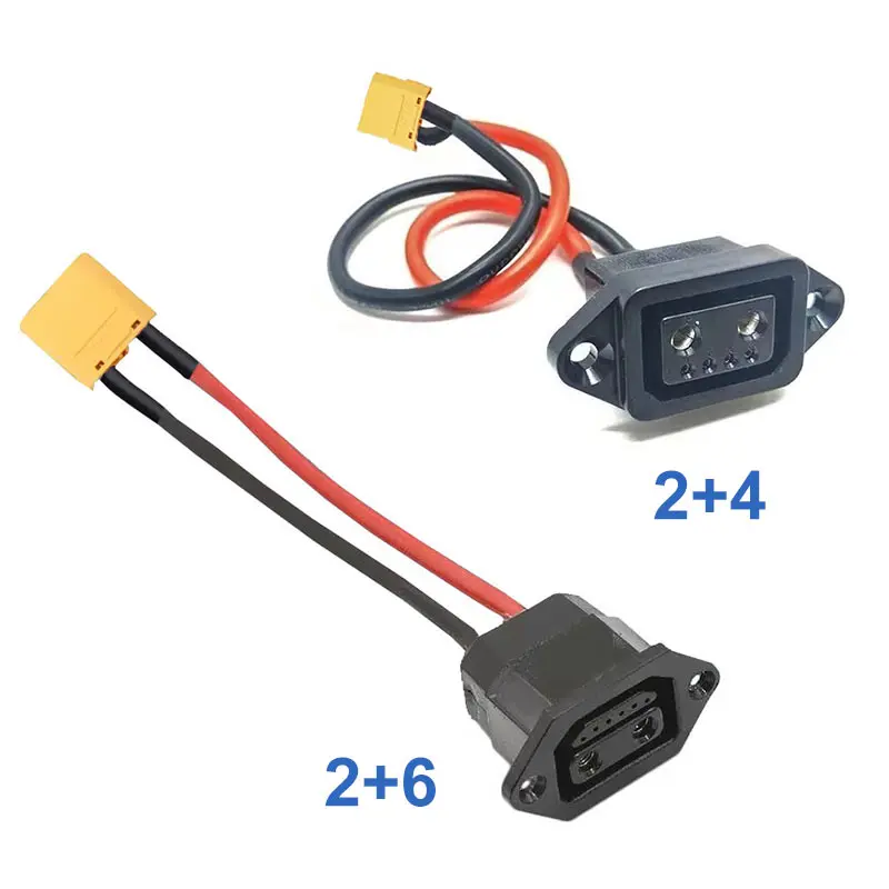 Renewable Energy Engineering - XT60/TX90เป็น2 + 4/2 + 6ฝาครอบกันฝุ่นชายหญิงแบตเตอรี่ลิเธียมชาร์จ4สแควร์ใหม่สายไฟ