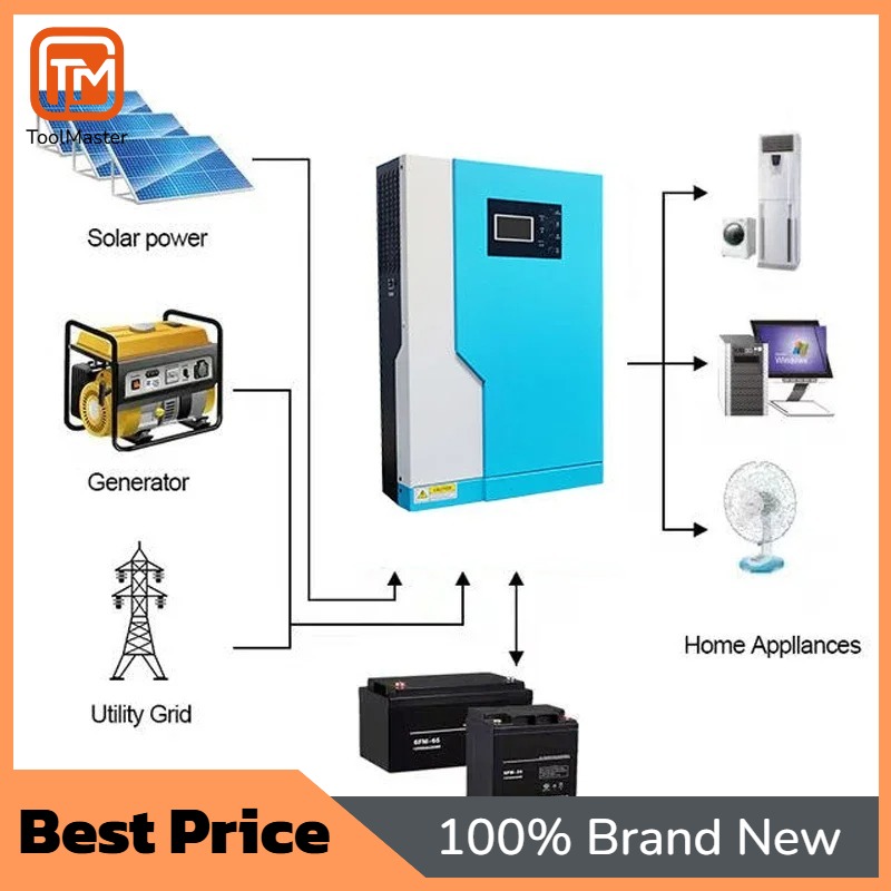 Hybrid Solar Inverter - [ลดราคา] อินเวอร์เตอร์ไฮบริดระบบโซลาร์เซลล์เฟสเดียว 3.5KW 5.5KW MPPT 100A