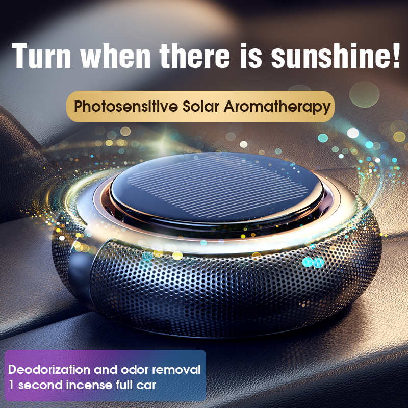 Renewable Energy Engineering - ใหม่คุณภาพสูงพลังงานแสงอาทิตย์หมุนน้ํามันหอมระเหย Car Air Freshener น้ําหอมกลิ่นหอม Aroma