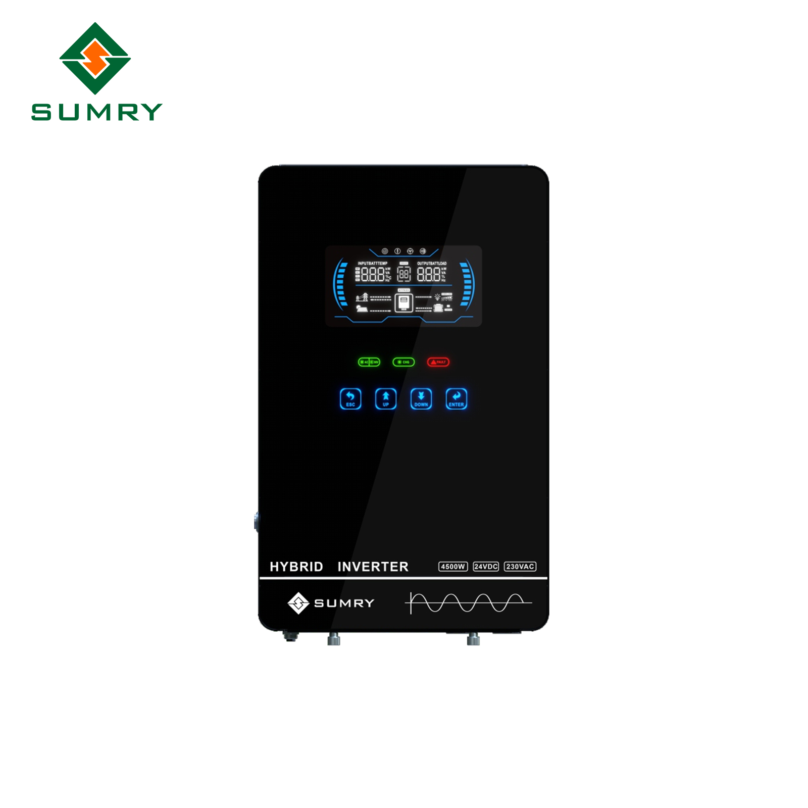 Hybrid Solar Inverter - อินเวอร์เตอร์พลังงานแสงอาทิตย์ 110v 5.5kw 4kw ไฮบริดแบบออฟกริด คลื่นไซน์บริสุทธิ์