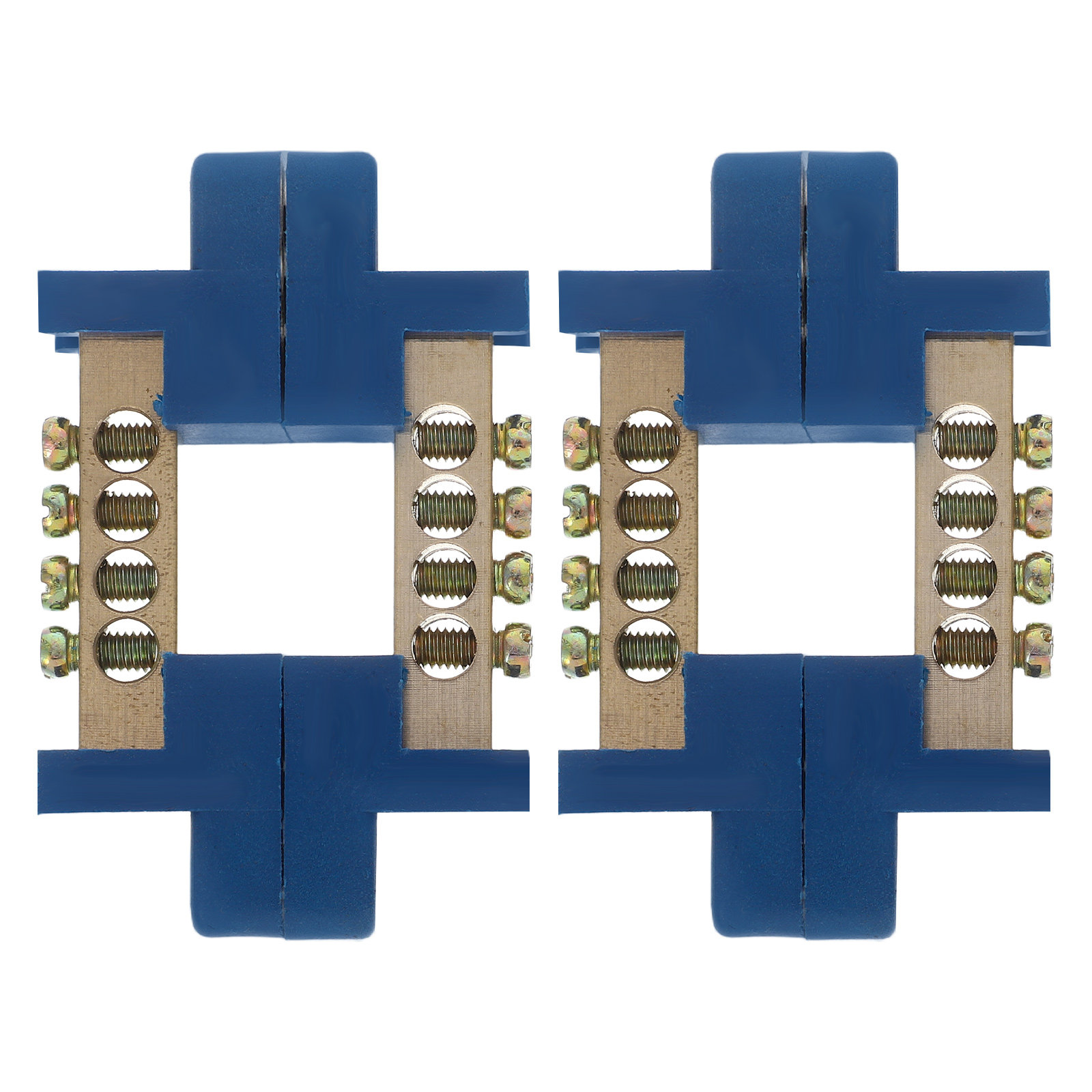 Bus Bar Copper - บัสบาร์กราวด์ทองแดง 4 ชิ้น พร้อมเทอร์มินอลบล็อก กระแสไฟฟ้าไหลได้เสถียร ระบายความร้อนได้ดี
