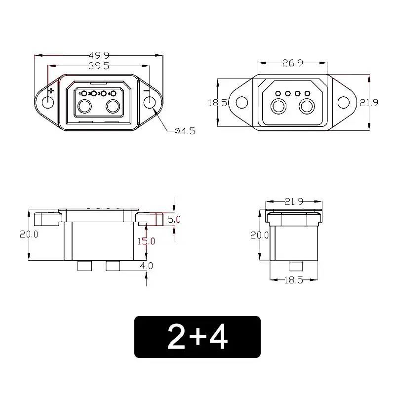 XT60/TX90เป็น2 + 4/2 + 6ฝาครอบ - Renewable Energy Engineering บทวิจารณ์และราคา