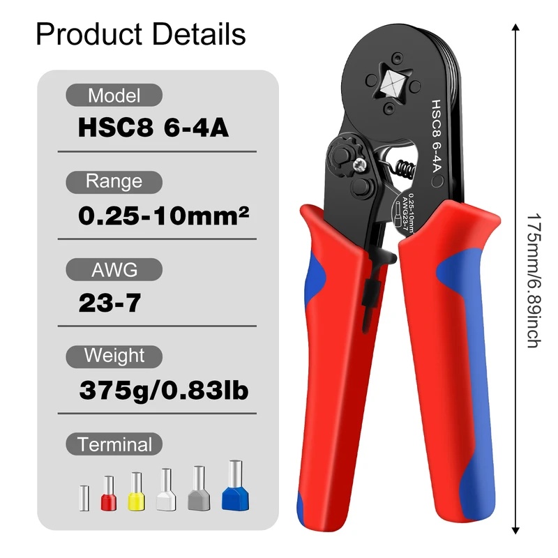 เครื่องมือย้ำหัวสายไฟ HSC8 6-4 - Mc4 Crimping Tool บทวิจารณ์และราคา