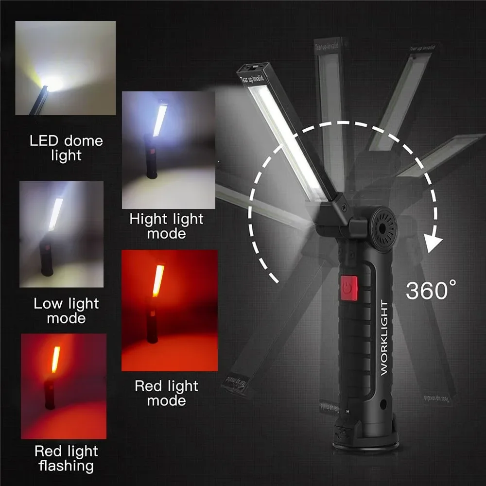 แบบพกพา COB ไฟฉาย LED USB ชาร์ - Renewable Energy Battery บทวิจารณ์และราคา